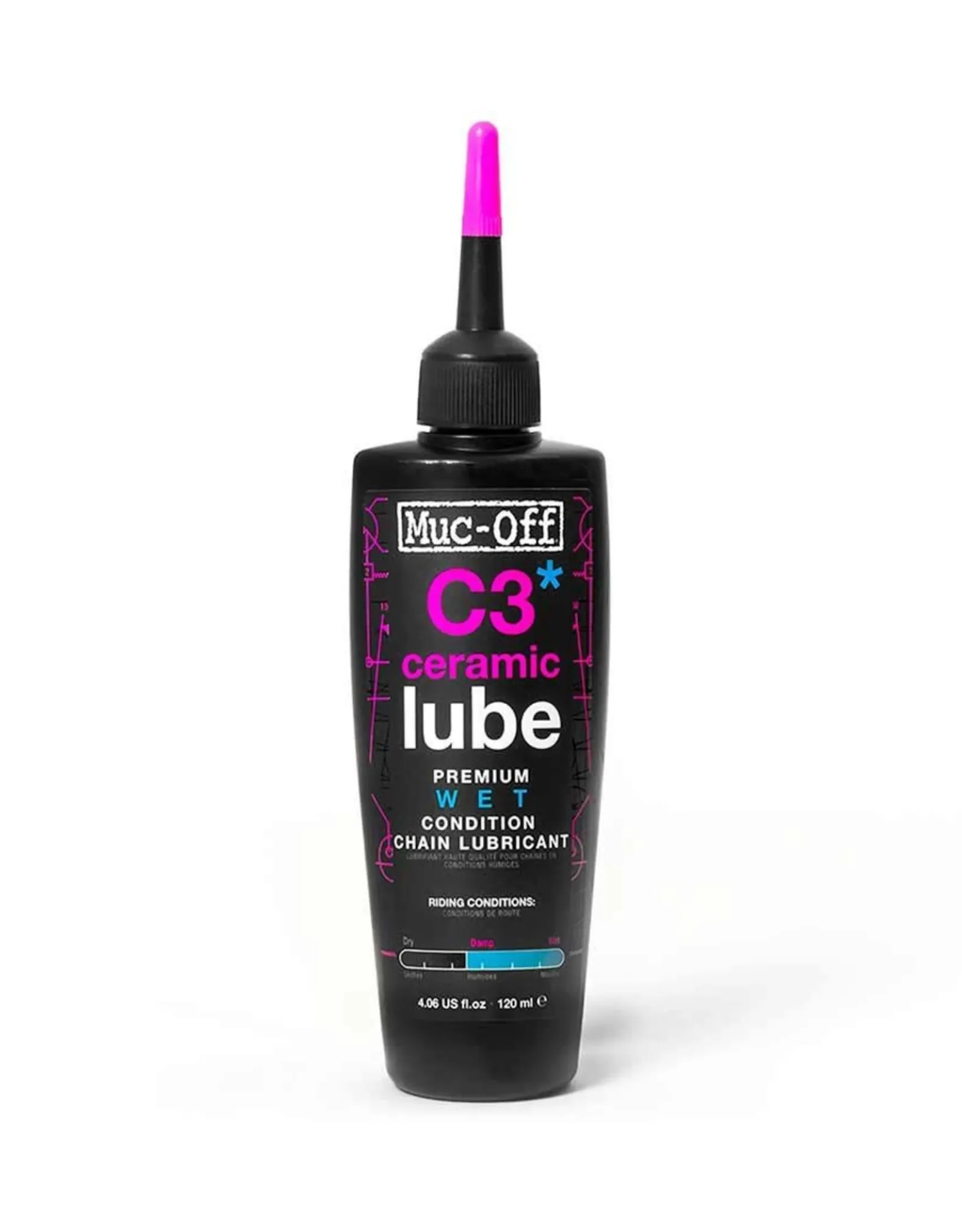 Muc-Off C3 Wet Ceramic Lubrifiant  à chaîne 120ml