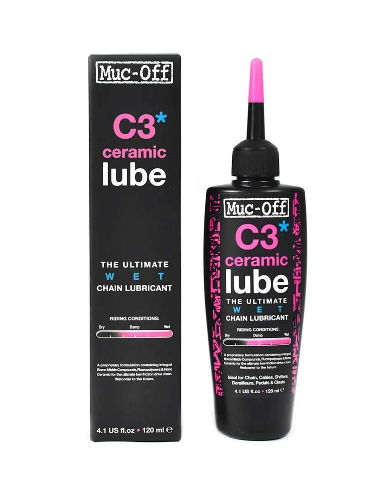 Muc-Off C3 Wet Ceramic Lubrifiant à chaîne 120ml